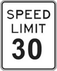 30 mph Speed Limit Sign