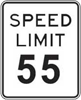 55 mph Speed Limit Sign