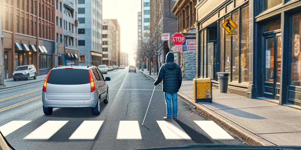 blind pedestrian