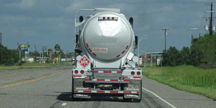 Large tank truck - copyright: driversprep.com