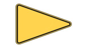 Pennant Shaped Road Sign - What Does It Mean?