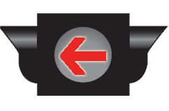 Traffic light with solid red arrow. What does it mean?